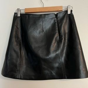 Sunday best aritzia mini vegan leather skirt